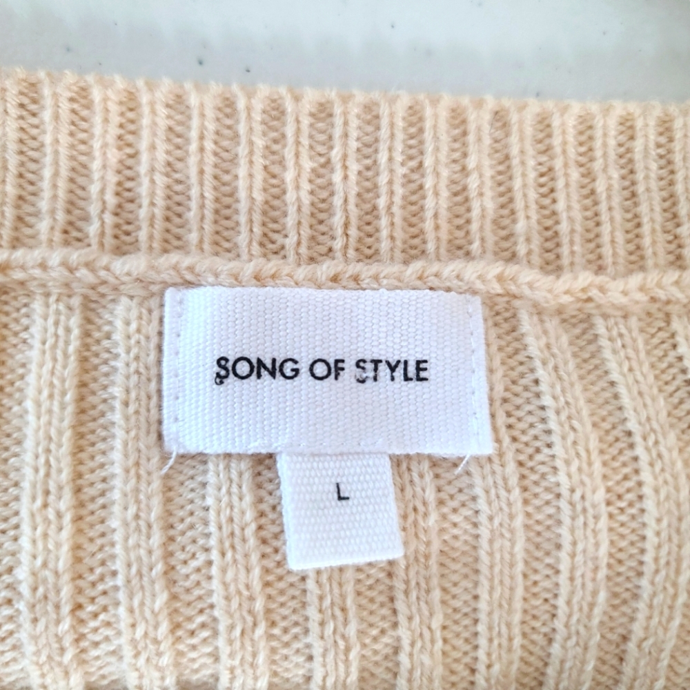 Revolve Song Of Style Vienna Button Front Ribbed Wool Knit Cardigan in I… - Picture 6 of 16